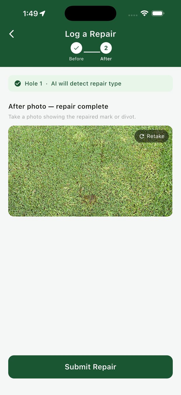Logging a repair — after photo of the fix